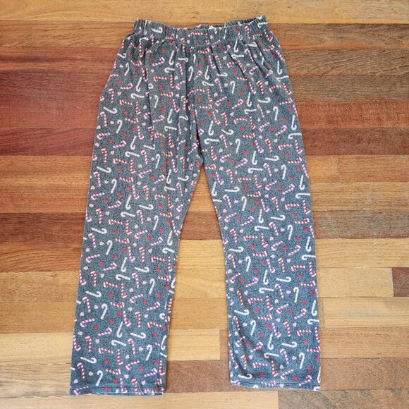 Love To Lounge "Candy Cane" Holiday Pajama Fleece Pants Size 10-12 - Picture 2 of 10